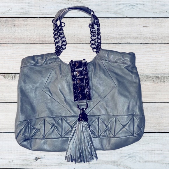 RARE, BETSEY JOHNSON, WHIP & STUDS TOTE. NEW - Picture 3 of 13